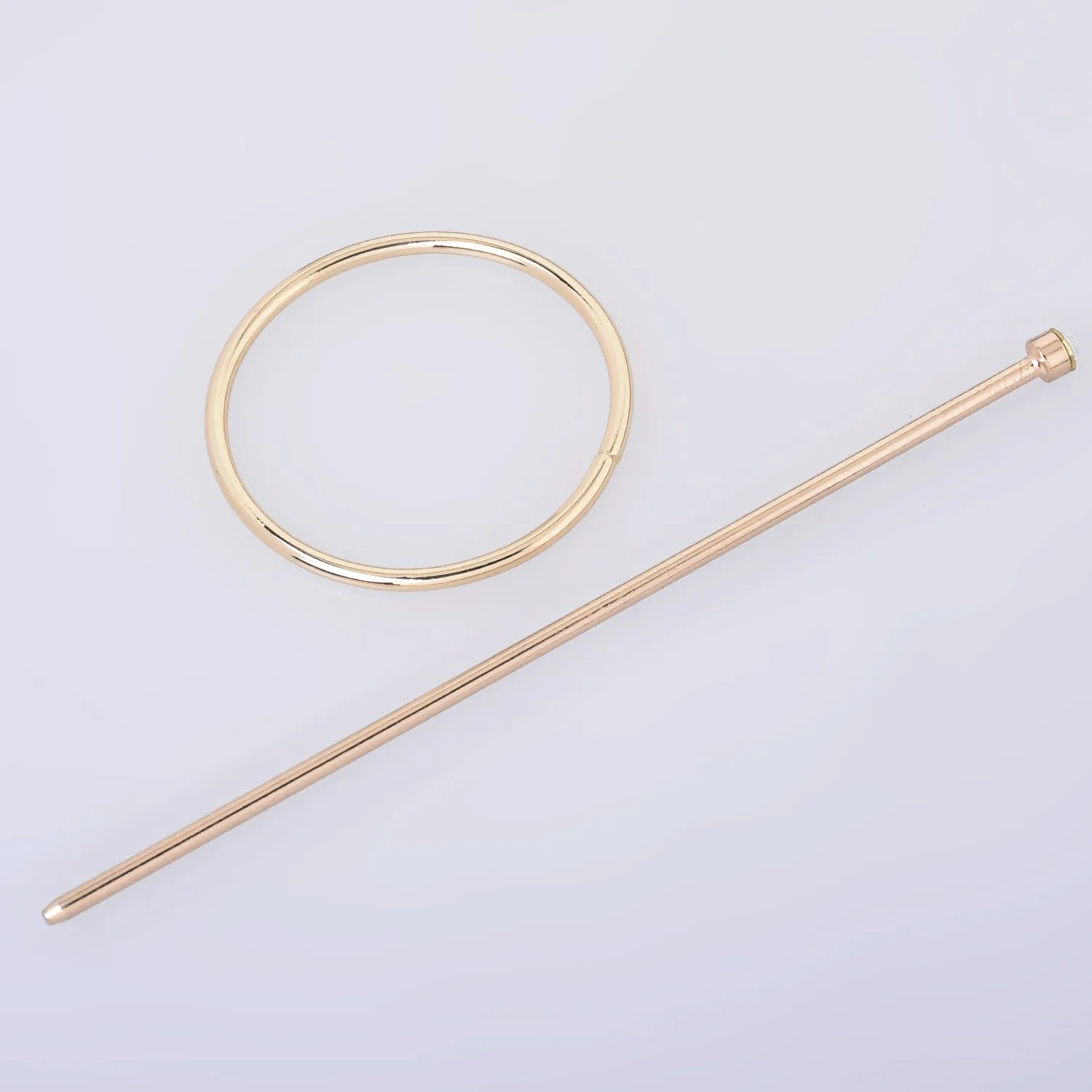 1 3/4" Alloy Open Circle Hair Clip Geometric Hair Clip round barrette Minimalist Hair Accessories Hair Slide 1pcs