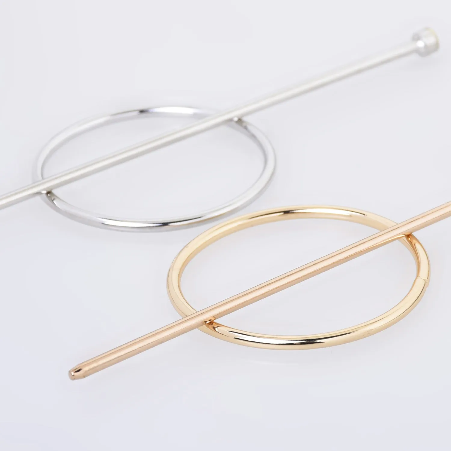 1 3/4" Alloy Open Circle Hair Clip Geometric Hair Clip round barrette Minimalist Hair Accessories Hair Slide 1pcs