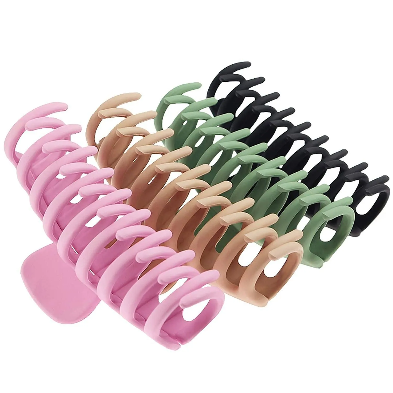 4-Pack: Big Hair Claw Clips