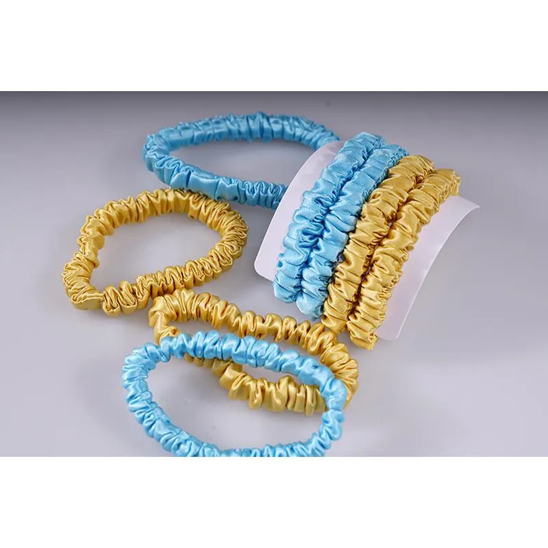 4 Pack Mini Silk Hair Ties - Fashion - dropshipping