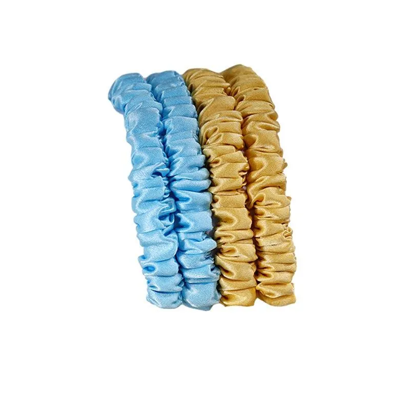 4 Pack Mini Silk Hair Ties - Fashion - dropshipping