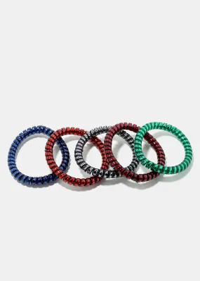 5-Piece Thin Spiral Hair Ties