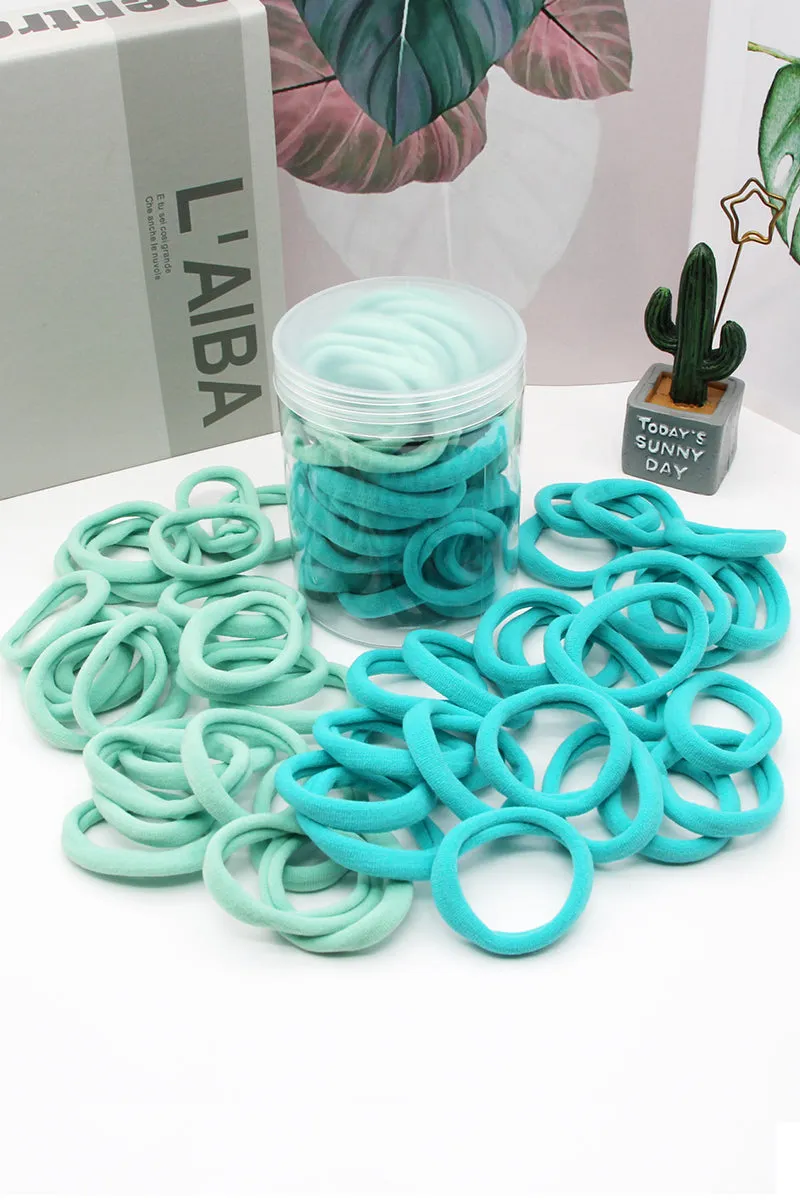 50 CANNED HIGH ELASTIC SEAMLESS HAIR BANDS, 50PCS PER 1 PACK