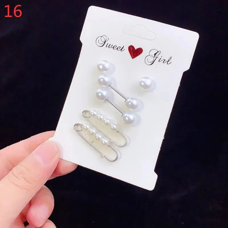 6pcs Enamel Hijab Brooches Pin