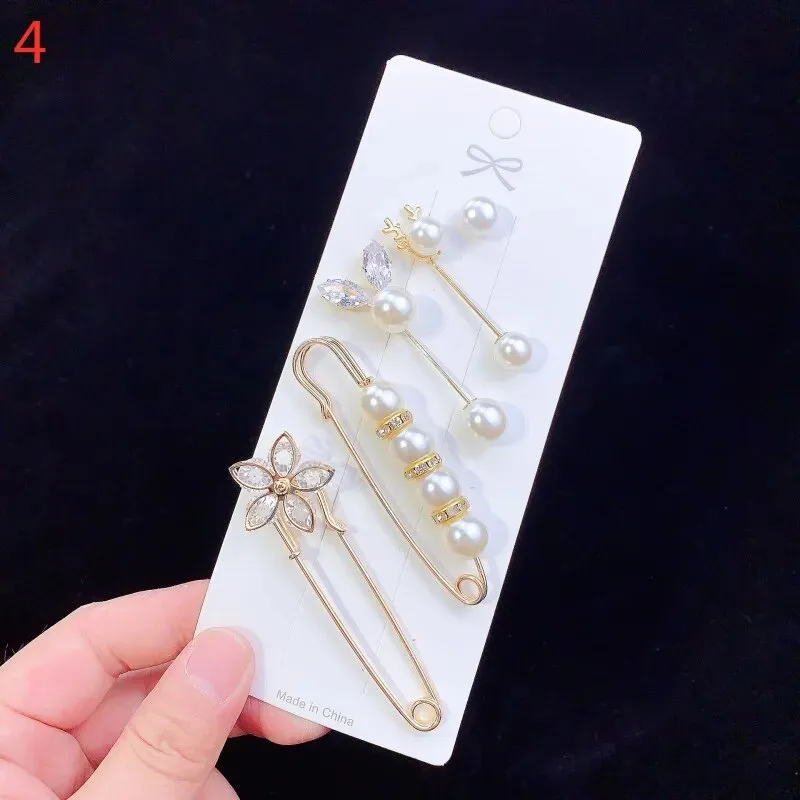 6pcs Enamel Hijab Brooches Pin