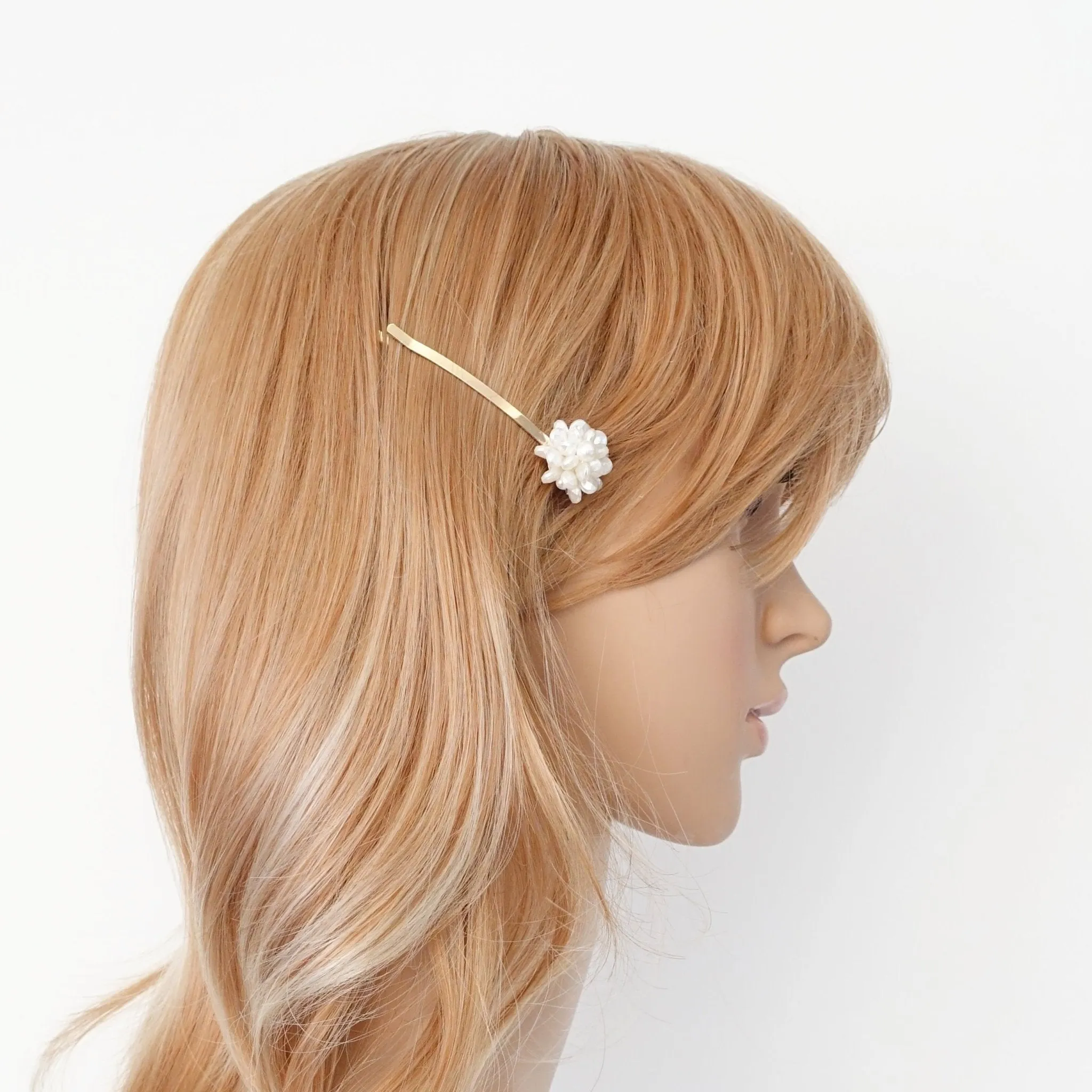 a set of 2 pearl decorated hair clip women hair accessory