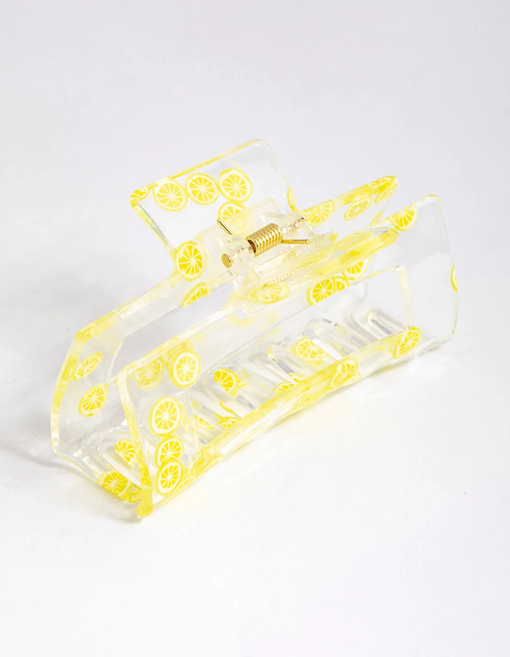 Acrylic Rectangle Lemon Claw Clip