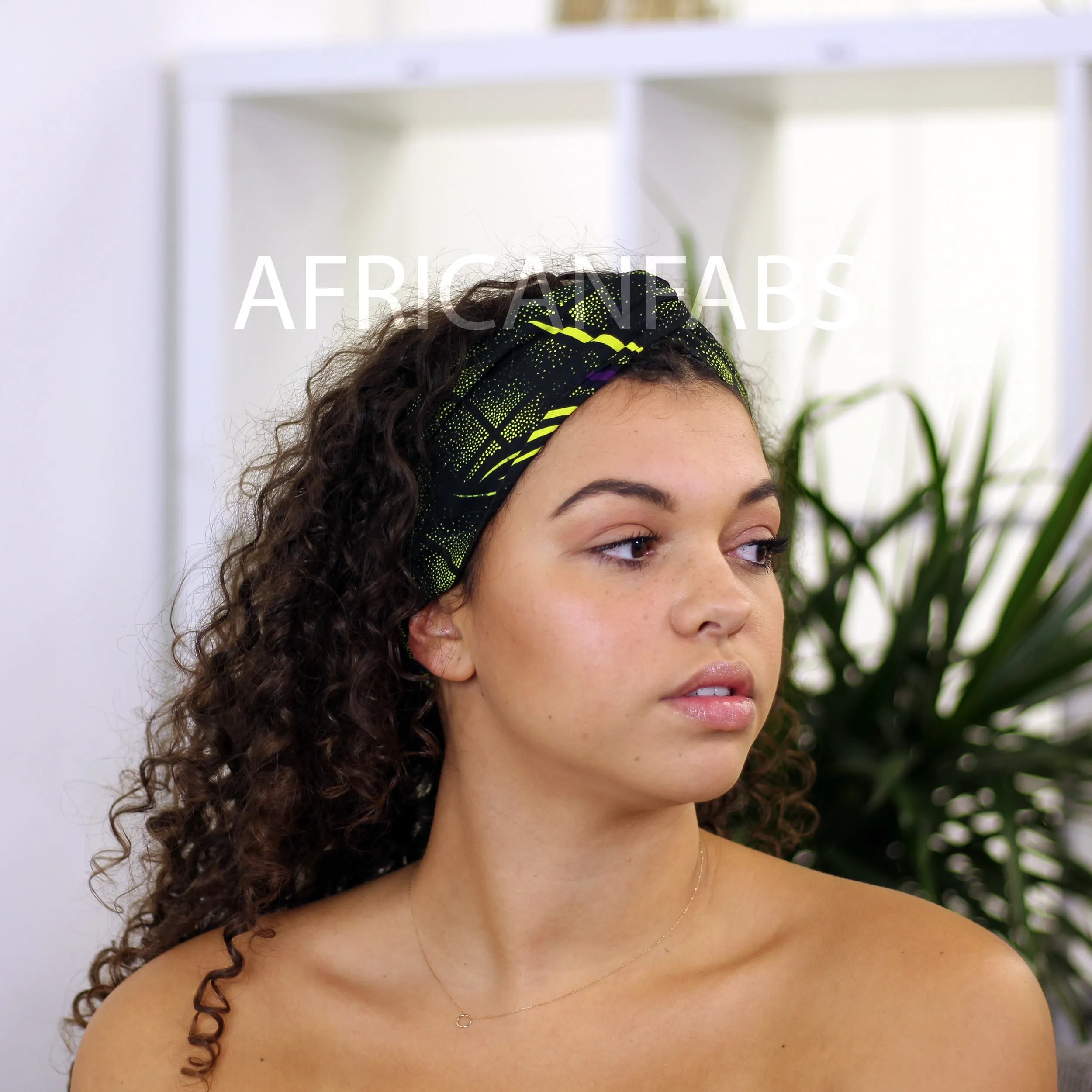 African print Headband - Adults - Hair Accessories - Green  / purple VLISCO