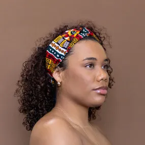 African print Headband - Adults - Hair Accessories - Kente Mud yellow / orange