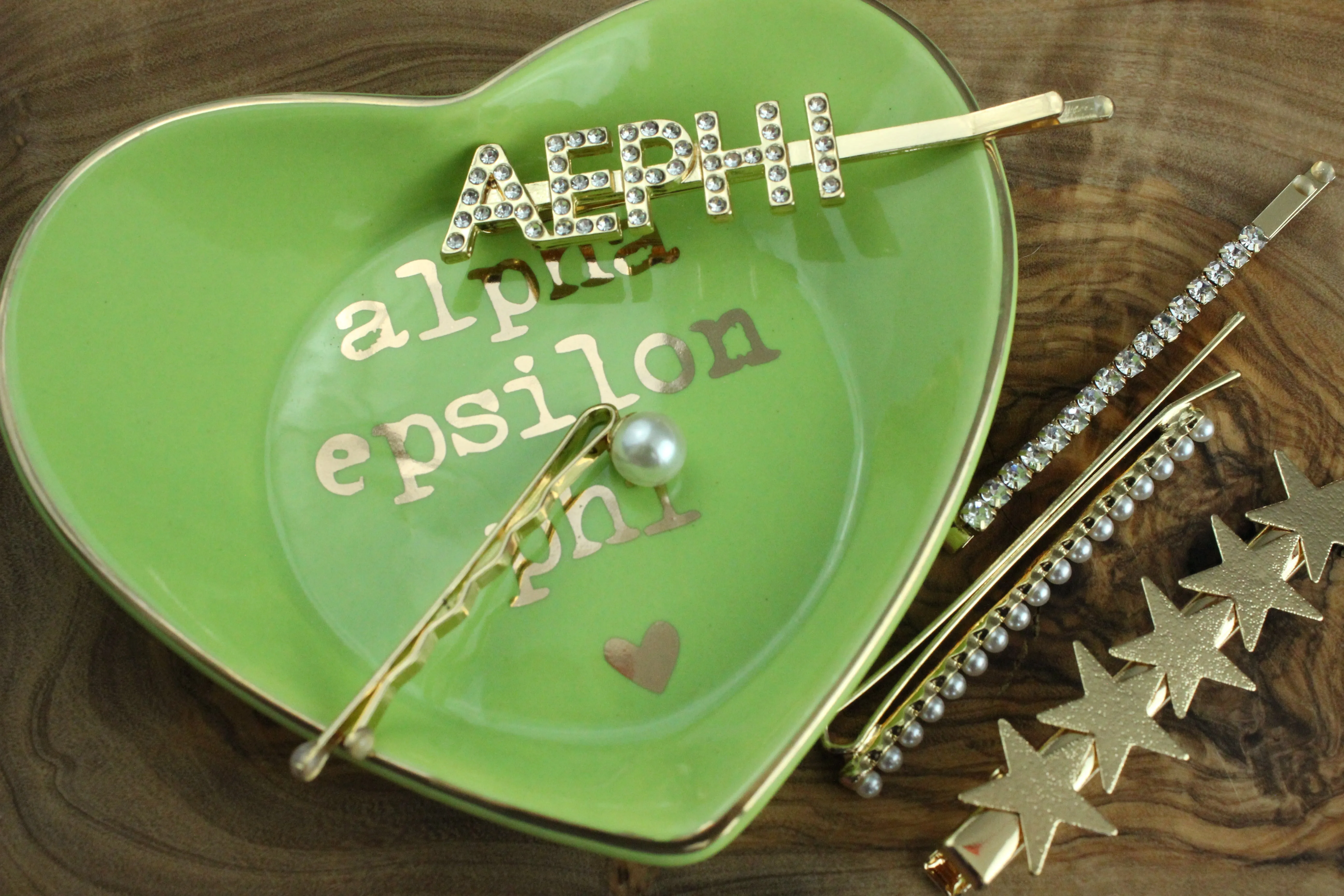 Alpha Epsilon Phi Sorority Hair Clips