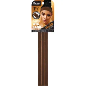 Annie Velcro Wig Band 3cm Silicone Grip Brown