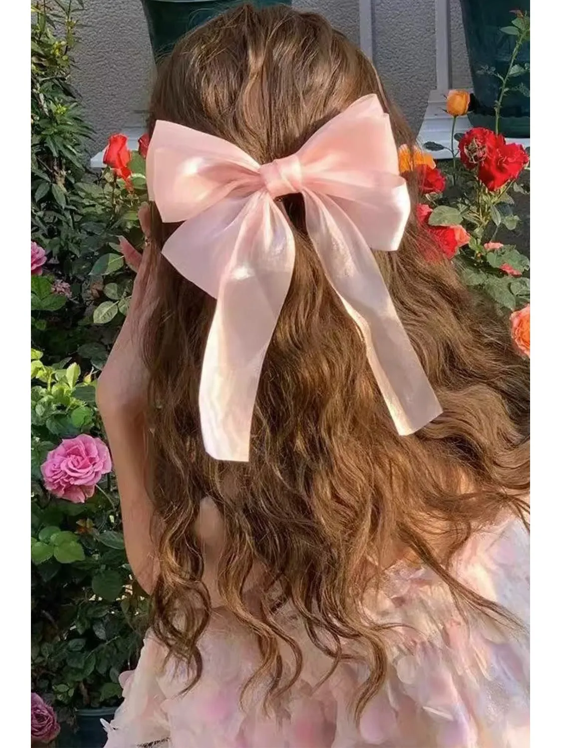 Apricot Pink Butterfly Bowknot Hair Clip