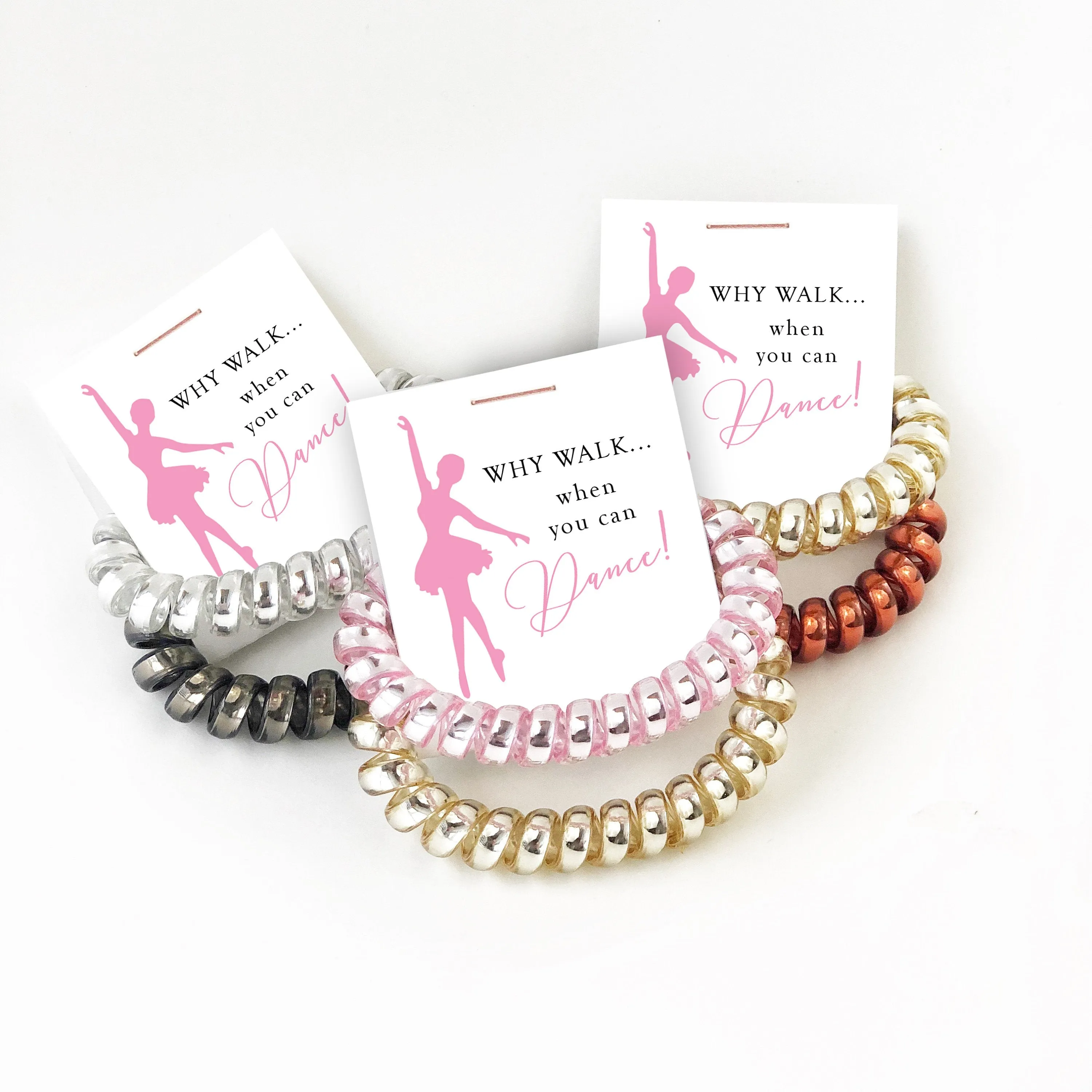 Ballet Recital Gift, Dance Teacher Gift, Spiral Hair Ties