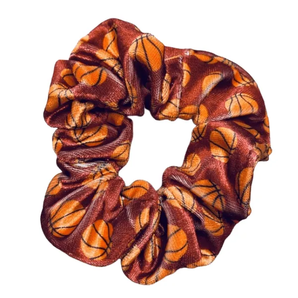 Basketball Premium Velvet Scrunchie