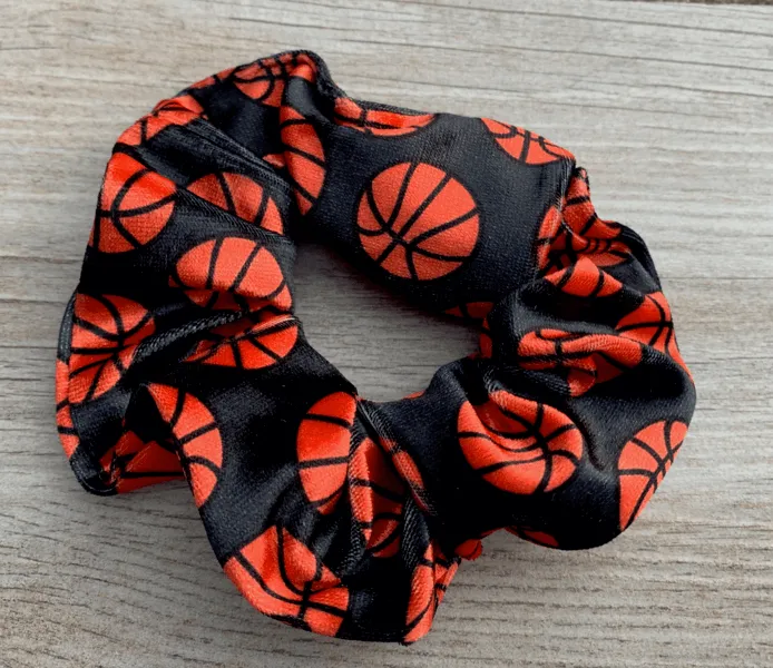 Basketball Premium Velvet Scrunchie