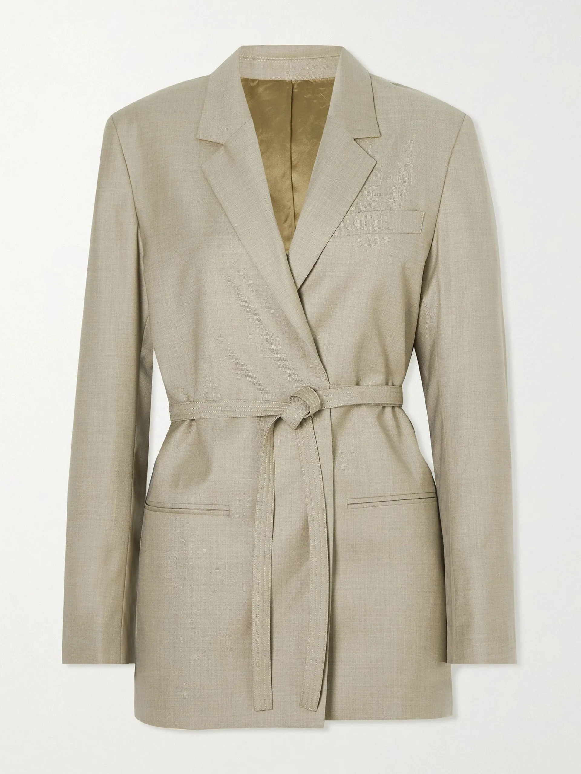 Beige wrap blazer