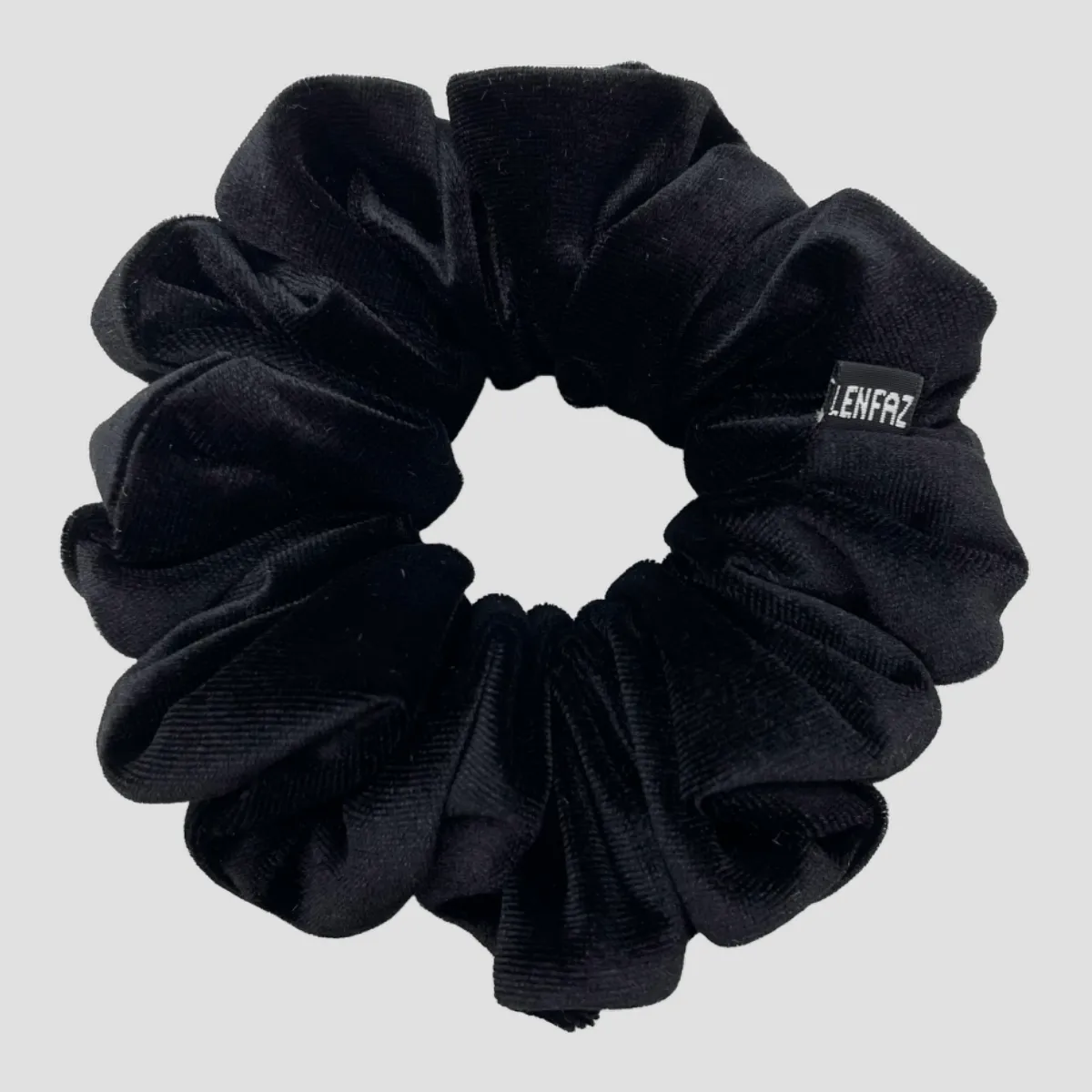 Black Diamond Oversized Velvet Scrunchie