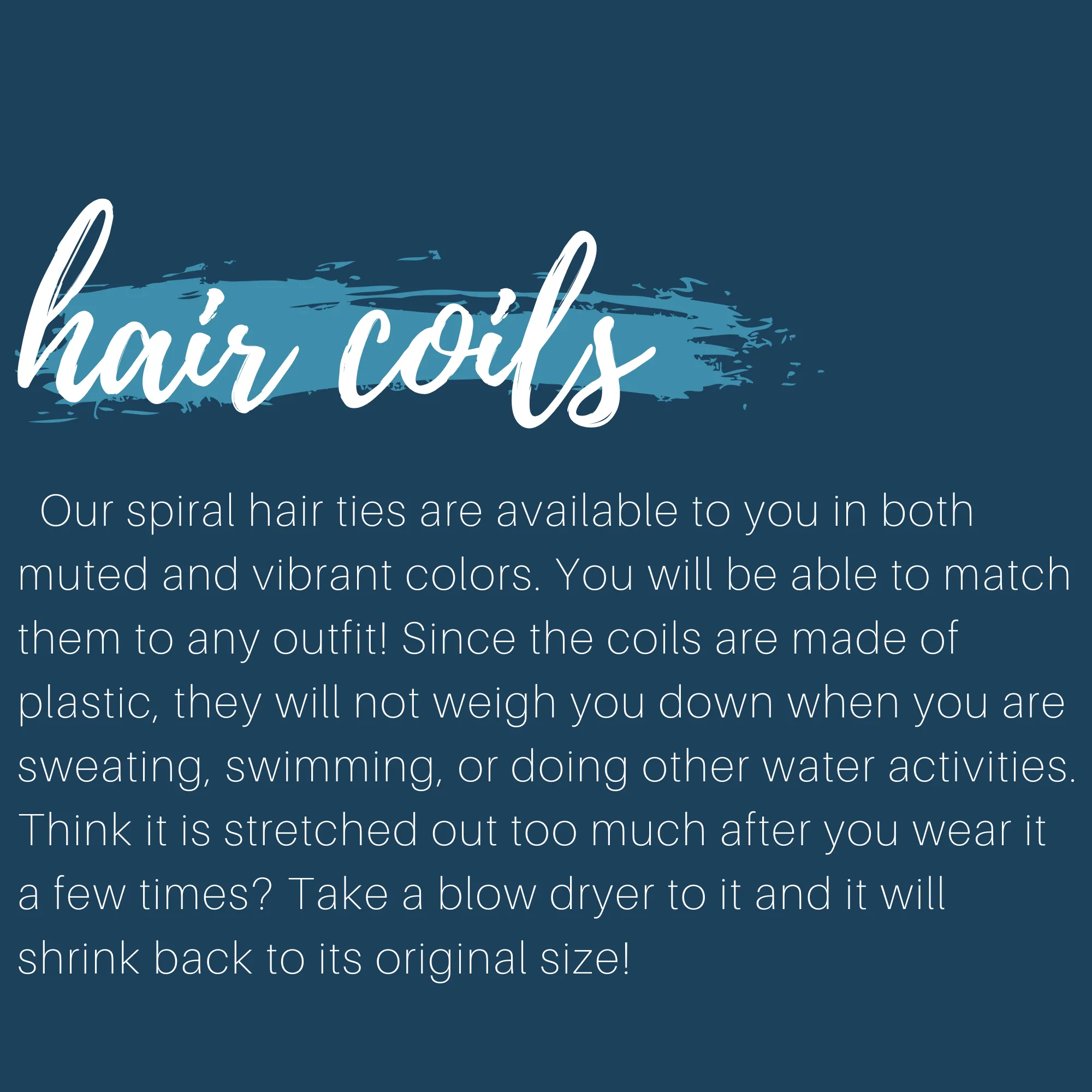 Black Spiral Hair Ties - 6 Pack