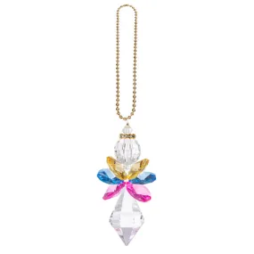 Blessed Colorful Angel Charms, Gold/blue/pink