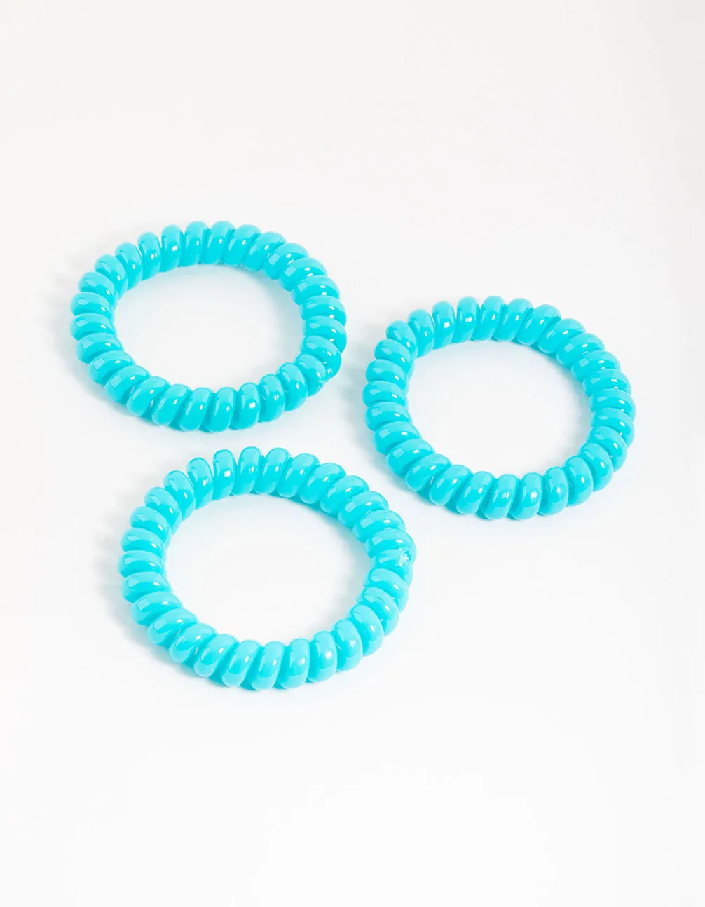 Blue Plastic Large Hair Spiral Pack