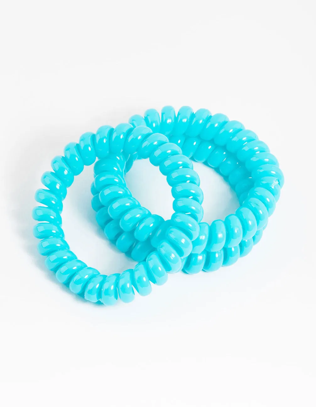 Blue Plastic Large Hair Spiral Pack