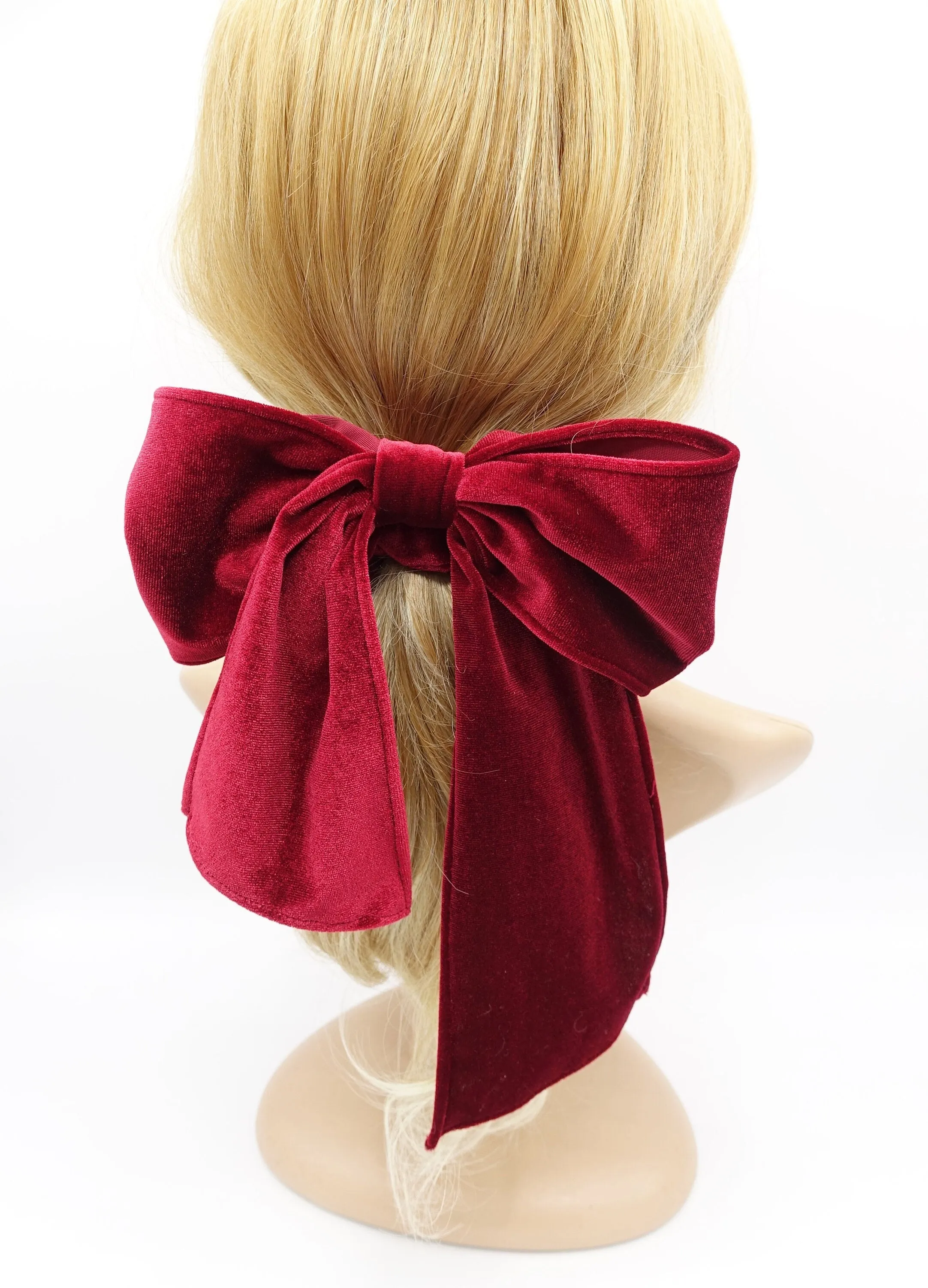 bow knot velvet scrunchies stylish hair tie trendy women hair accessory