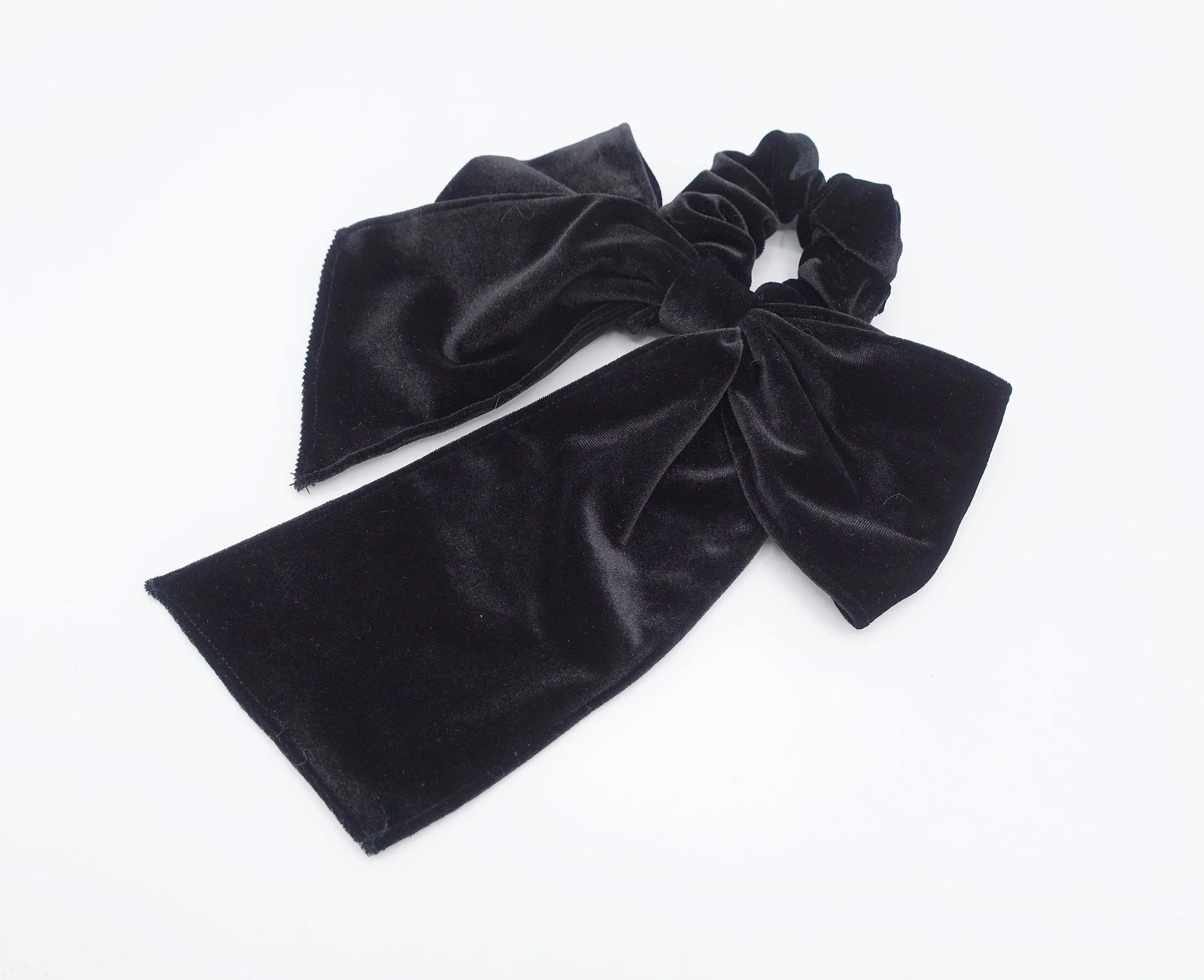 bow knot velvet scrunchies stylish hair tie trendy women hair accessory