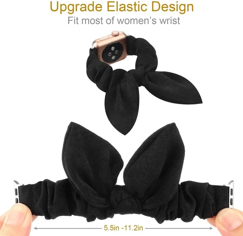 BowLux Elastic Scrunchie Band For Apple Watch Multiple Colors Available