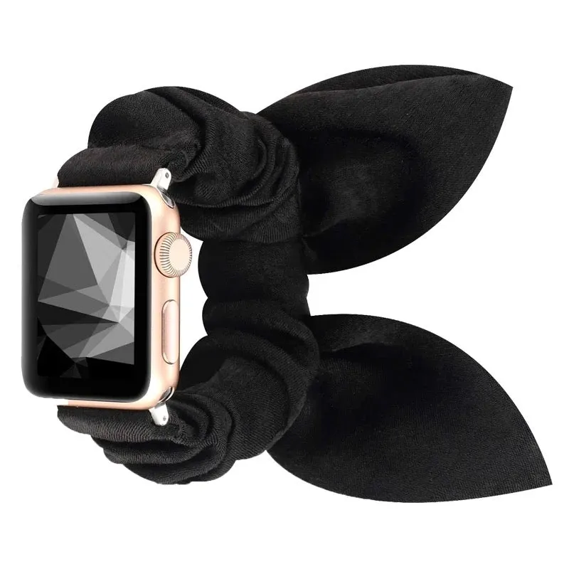 BowLux Elastic Scrunchie Band For Apple Watch Multiple Colors Available