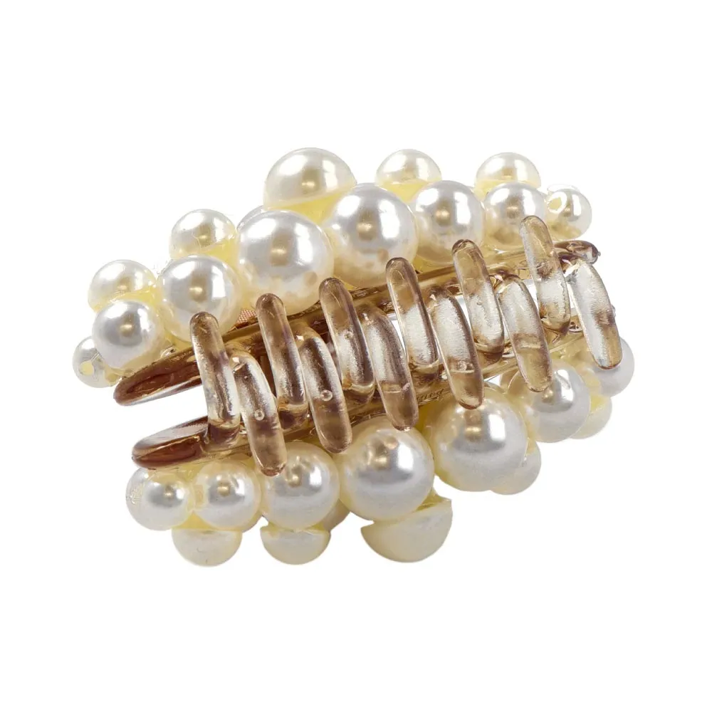 Bubble Pearl Ribbon Hair Clip