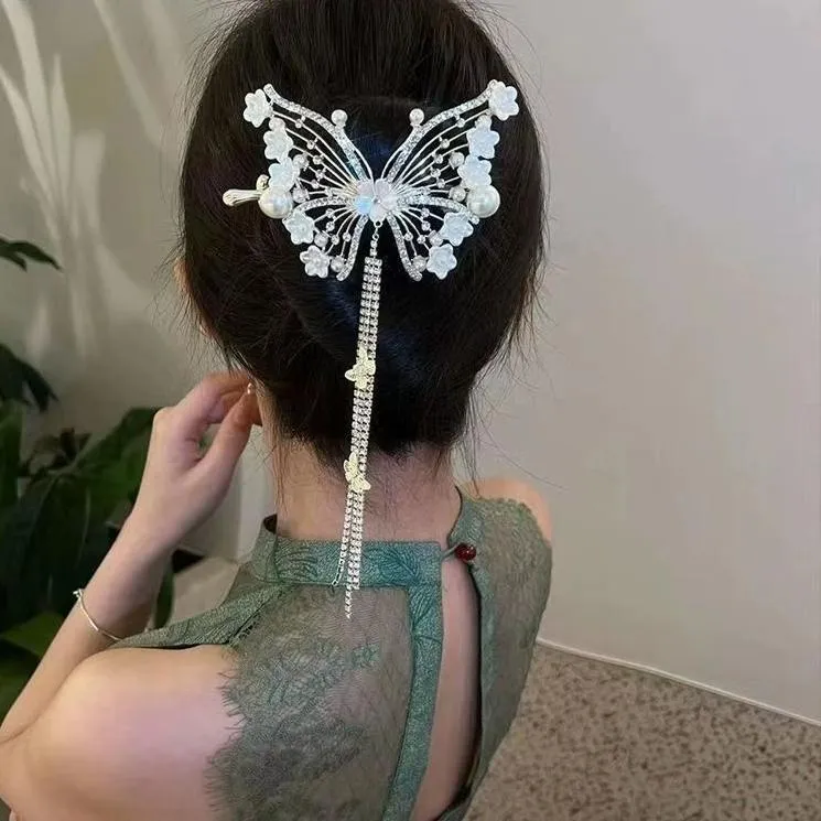 Butterfly Tassel Jane Twist Clip Hair Accessory