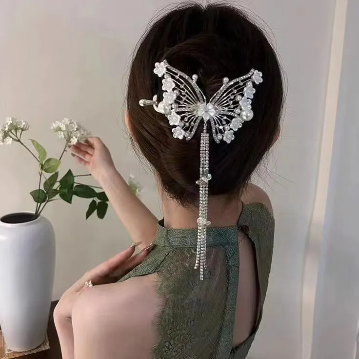 Butterfly Tassel Jane Twist Clip Hair Accessory