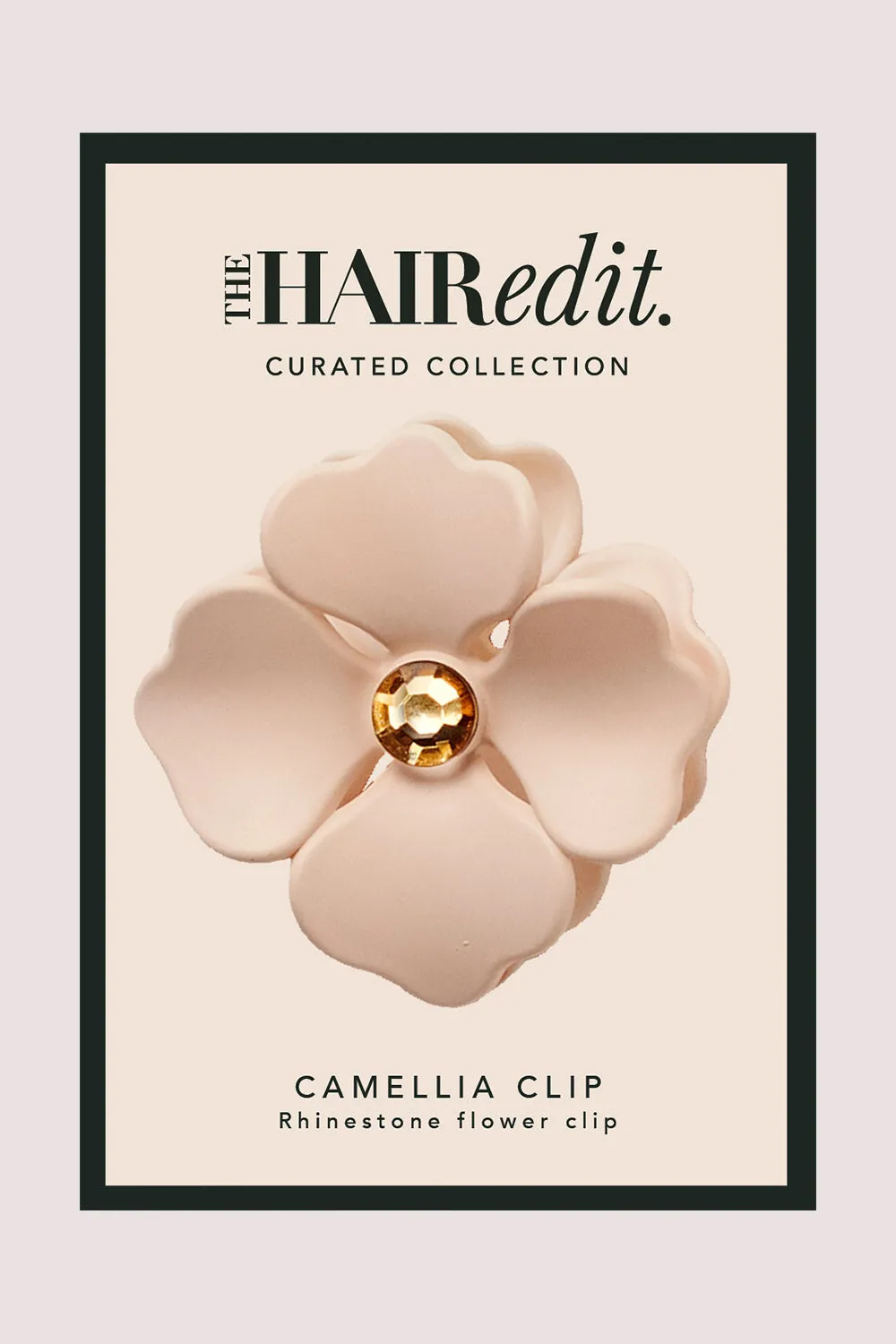 Camellia Rhinestone Flower Claw Clip