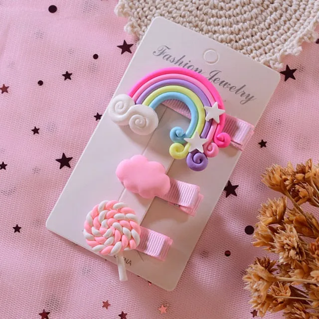 Candy Rainbow Hair Clips