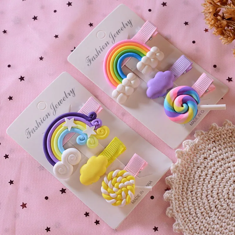 Candy Rainbow Hair Clips