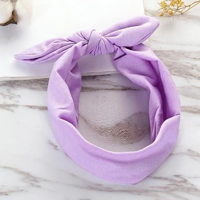 Casual Rabbit Ear Knot Multifunctional Bandana Bow For Women