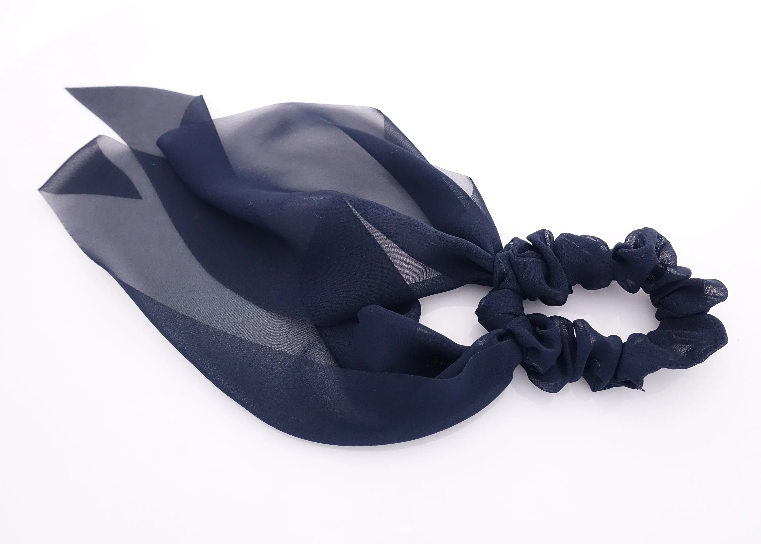 chiffon long tail bow knot scrunchies stylish scarf hair tie hair bow for women