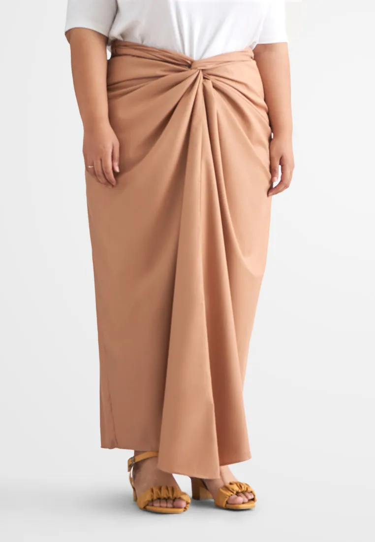 Cik Semi-Instant Minimalist Pario Skirt - Coco Brown