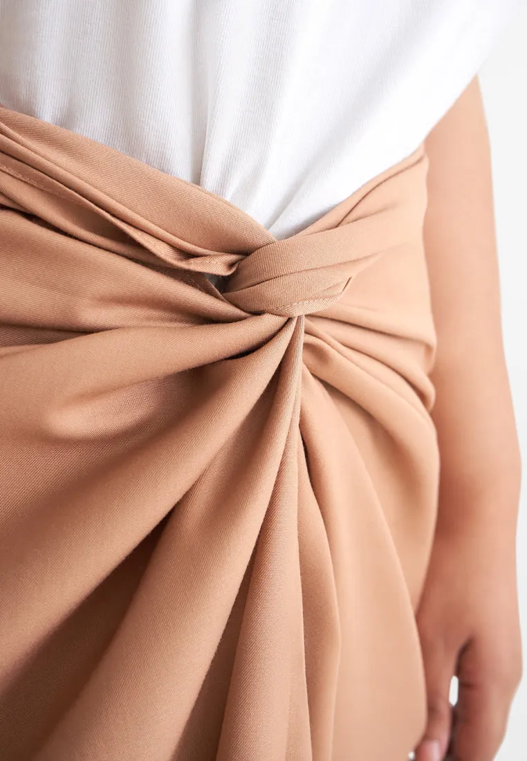 Cik Semi-Instant Minimalist Pario Skirt - Coco Brown