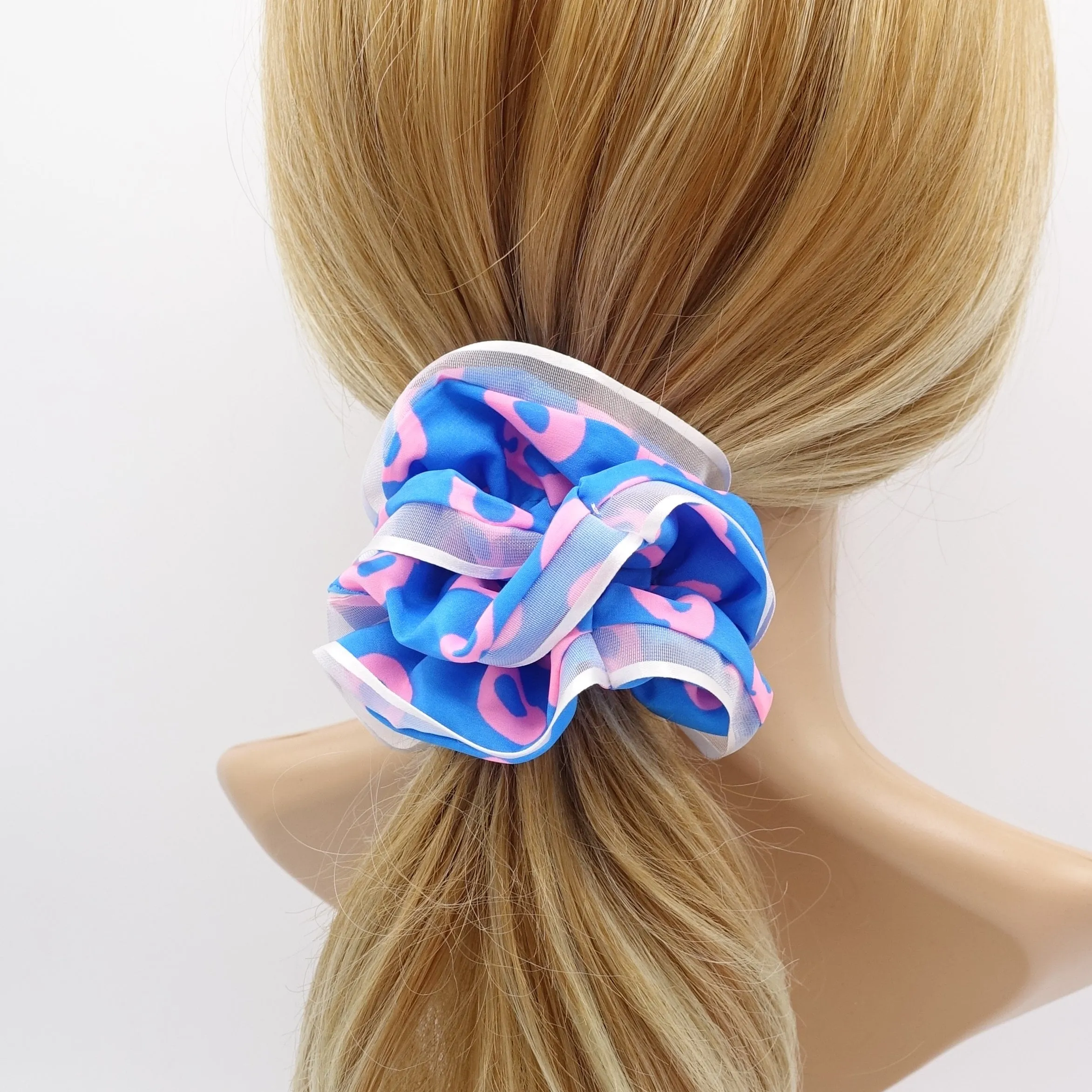 colorful scrunchies, Spring scrunchies, Summer scrunchies, leopard scrunchies for women