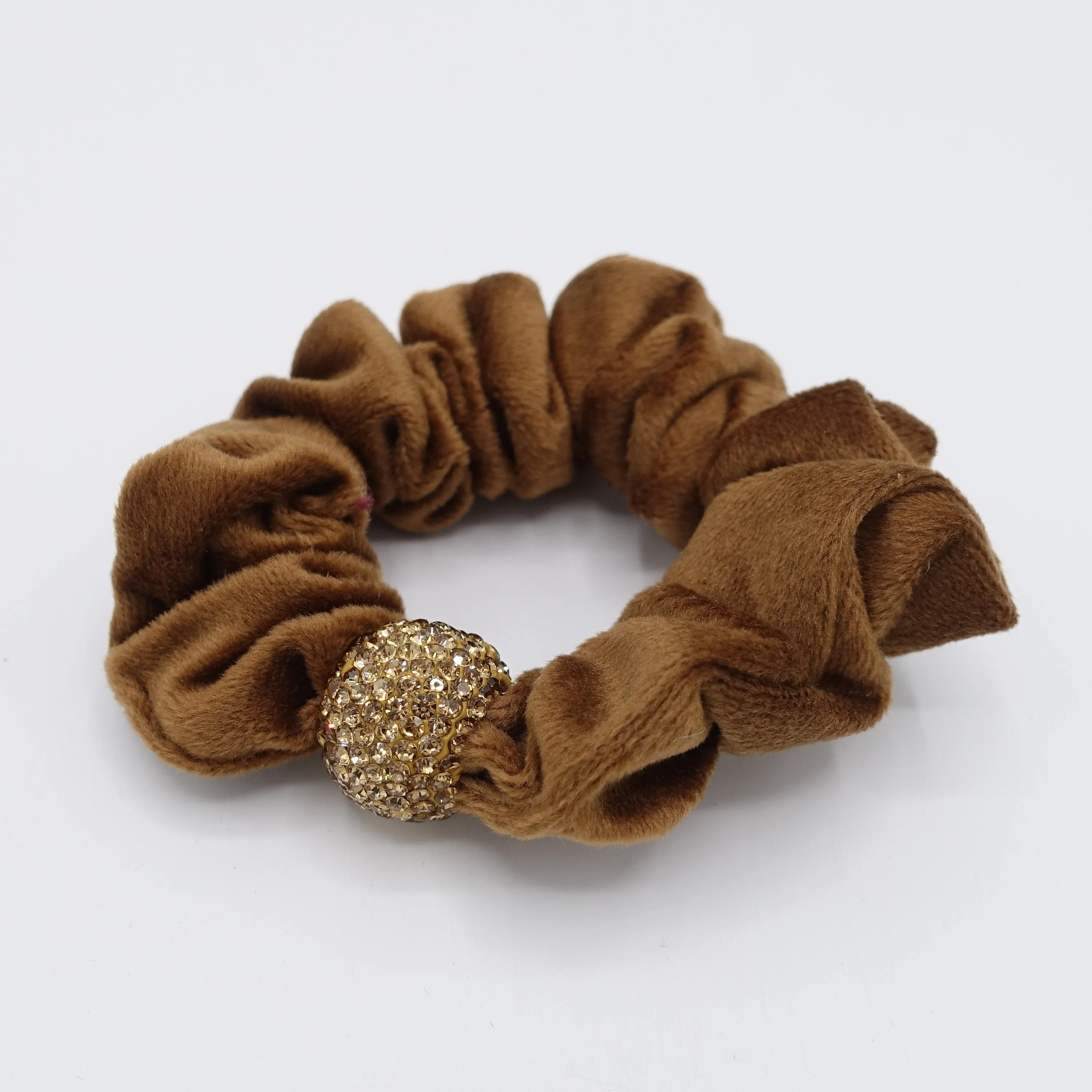 cotton velvet scrunchies, medium scrunchies, velvet rhinestone scrunchies for women