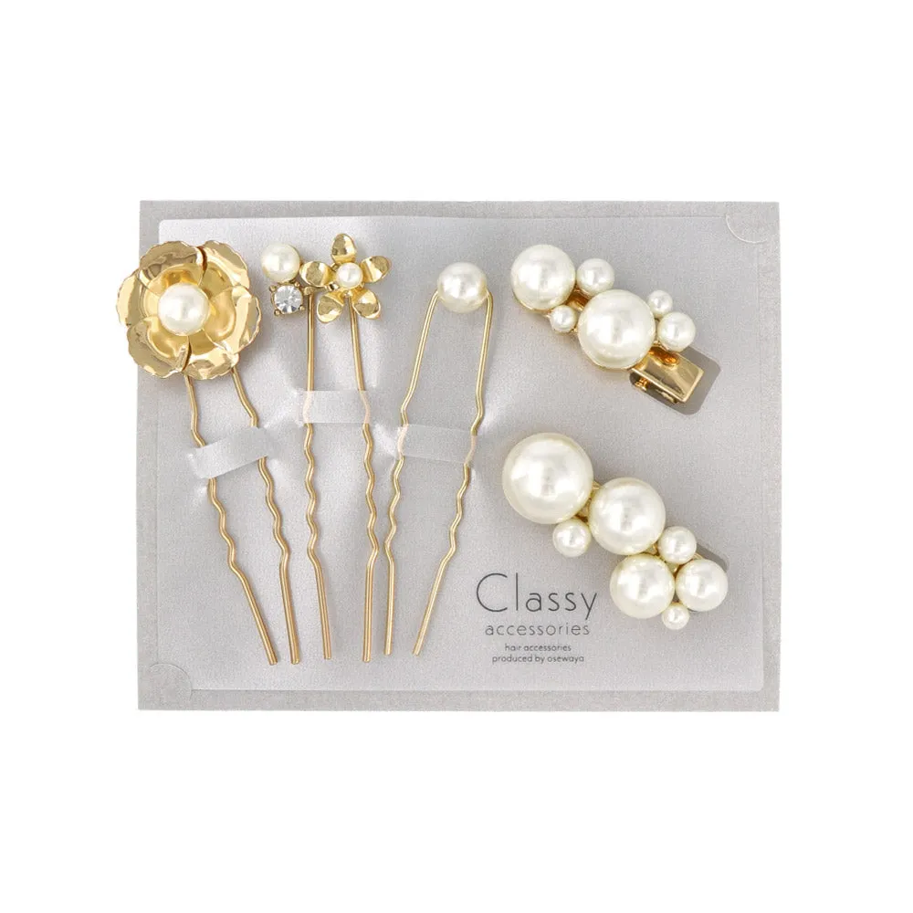 Decorative Hairpin and Pinch Clip Set