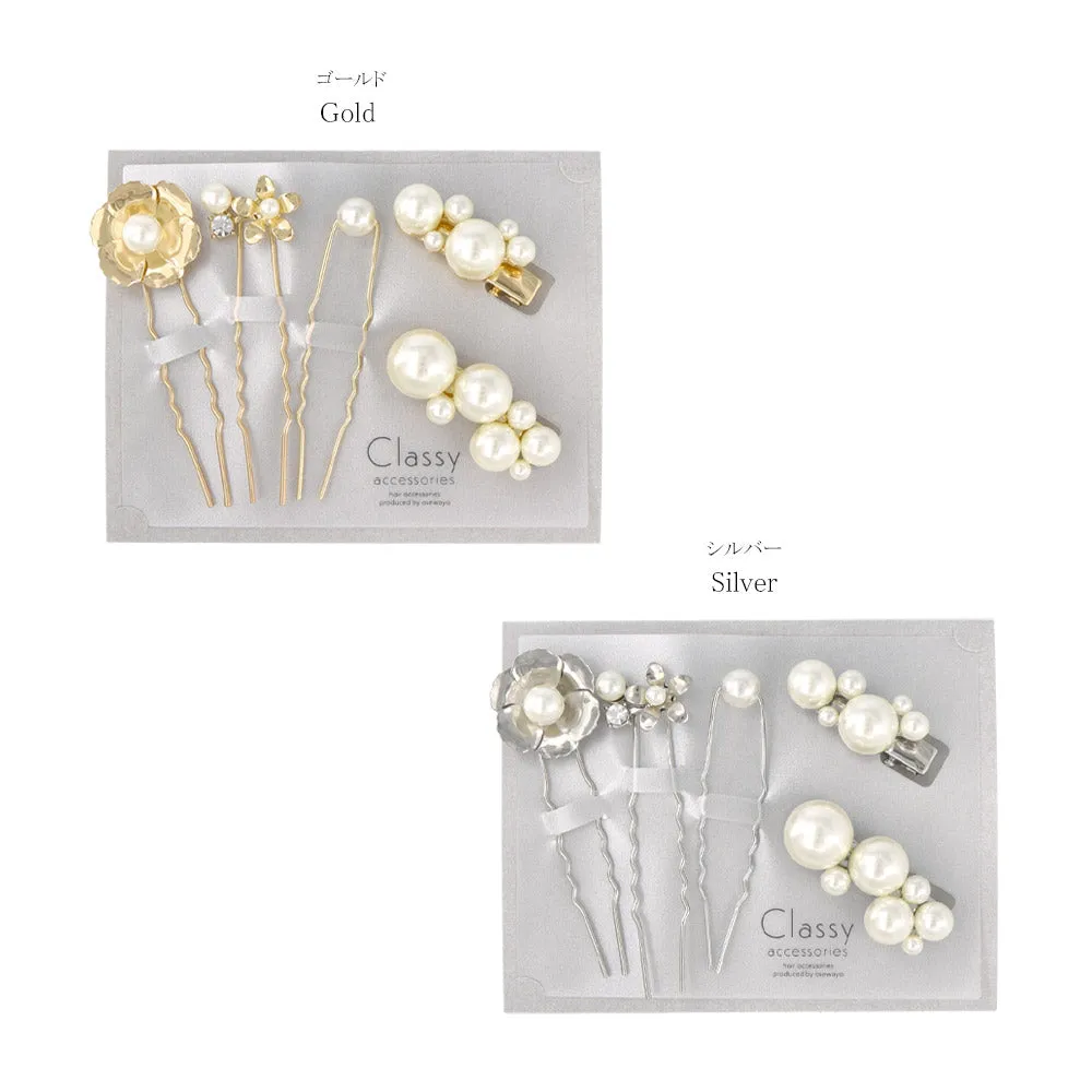 Decorative Hairpin and Pinch Clip Set