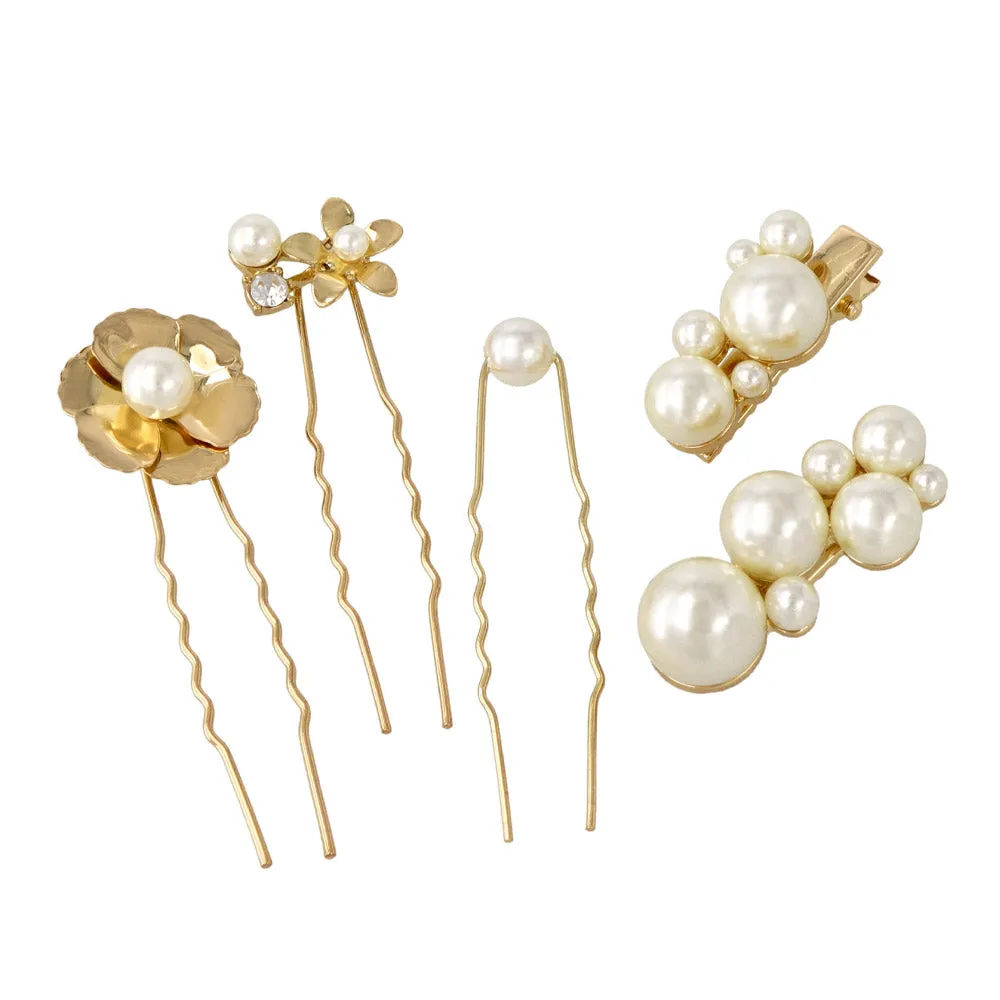 Decorative Hairpin and Pinch Clip Set