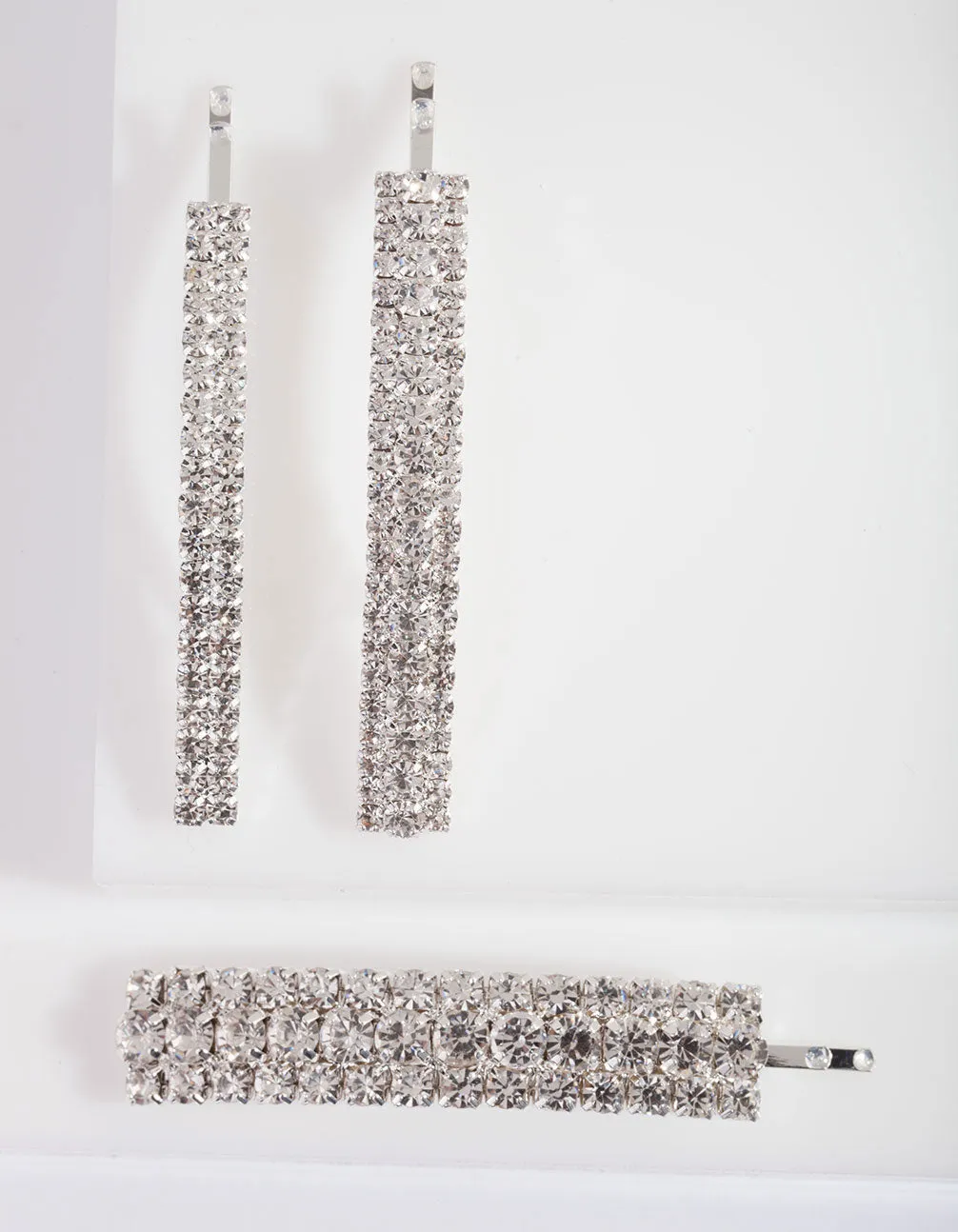 Diamante Mix Hair Clip Pack