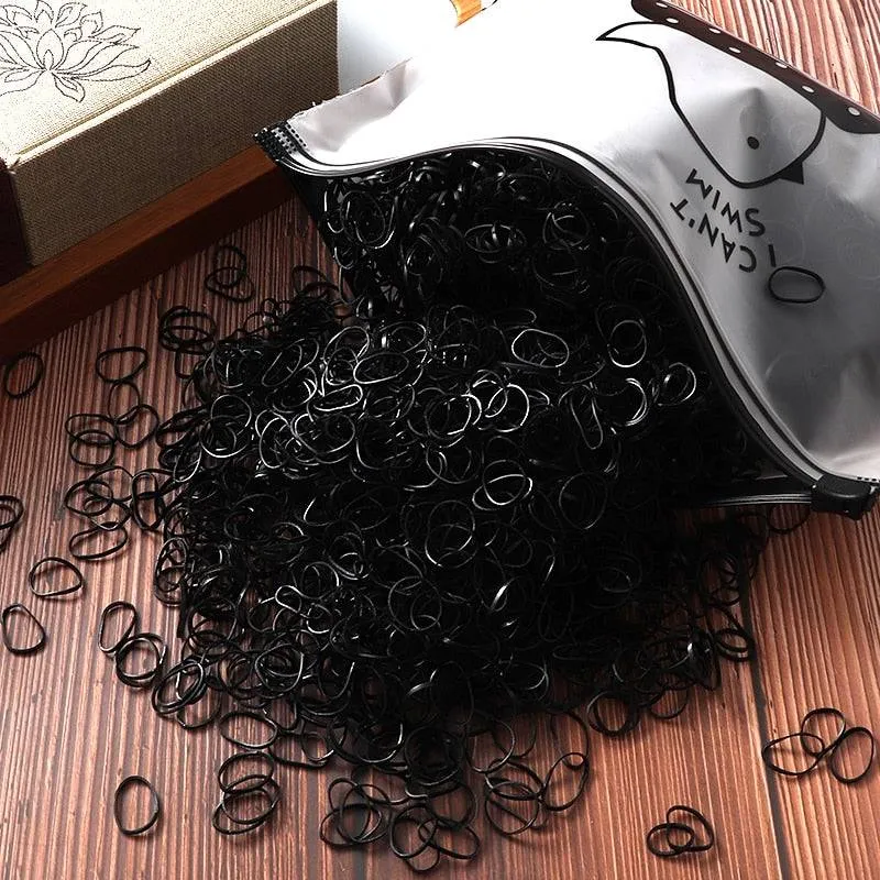 Elastic Hair Bands Bulk Pack: 1000/2000 Pcs for Women and Girls' Ponytail Ties FREE SHIPPING