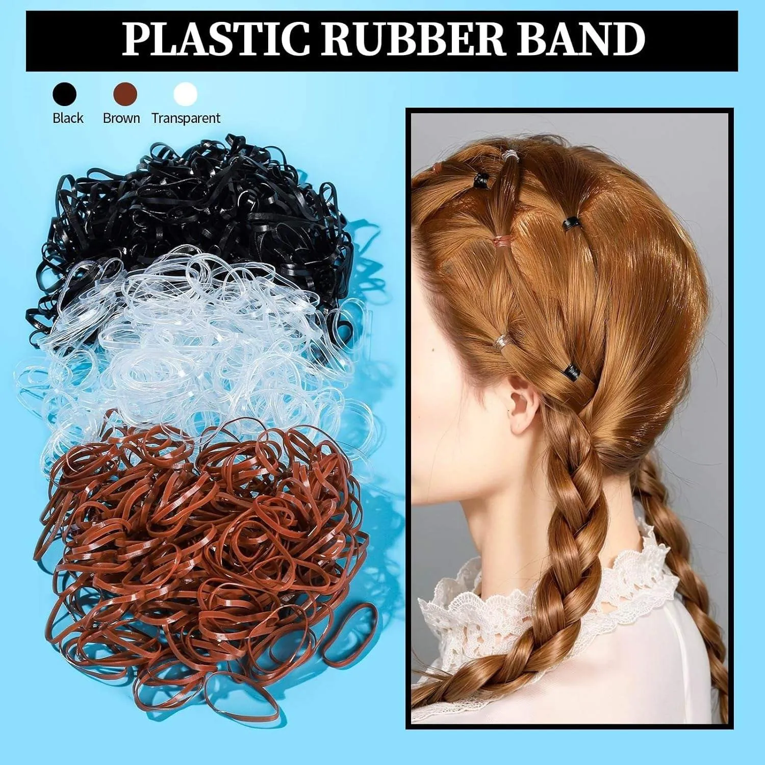 Elastic Hair Ties Kit for Women Girls