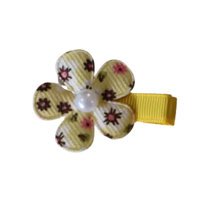 Embellished Non Slip Hair Clip - Floral Flower (6 colour options)