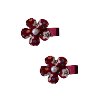 Embellished Non Slip Hair Clip - Floral Flower (6 colour options)