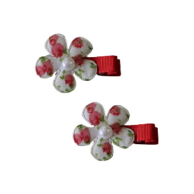 Embellished Non Slip Hair Clip - Floral Flower (6 colour options)